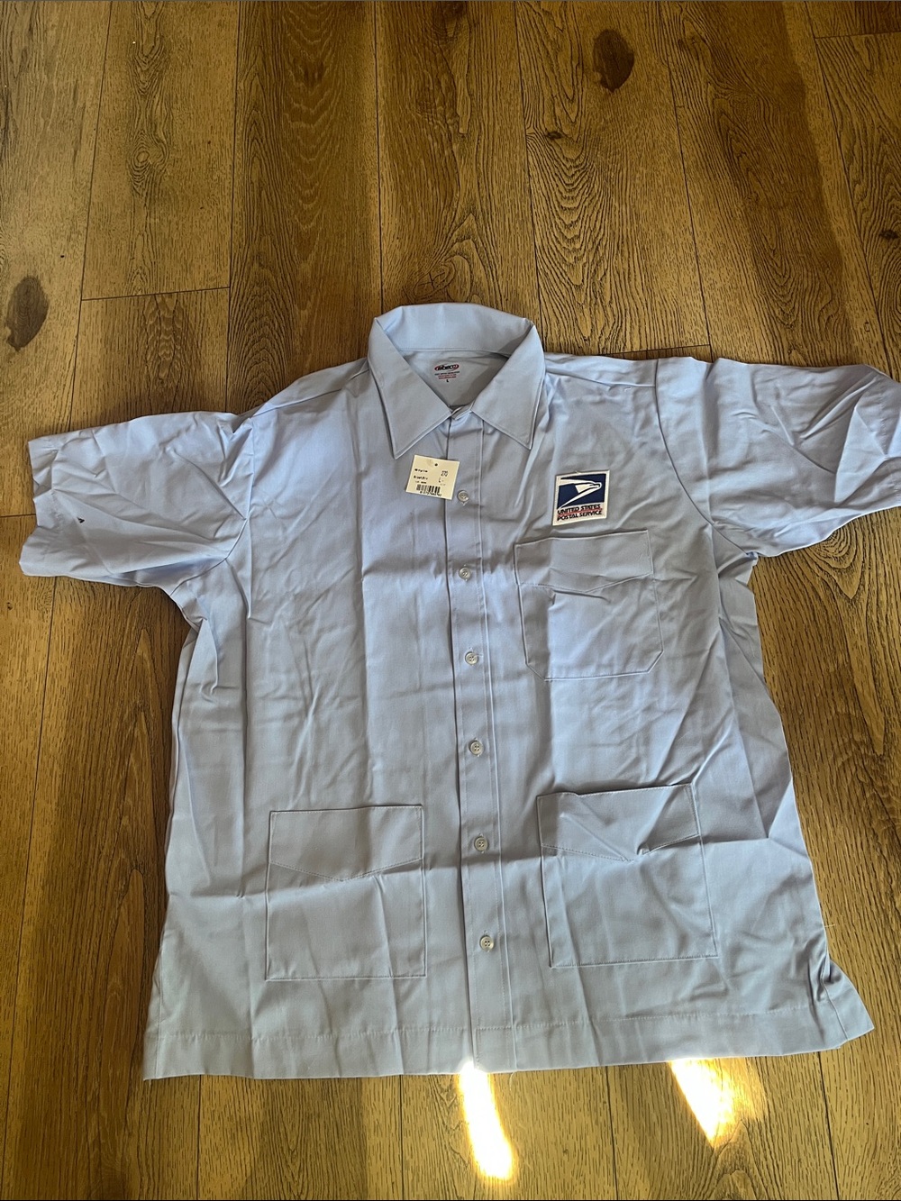 Light Blue Short-Sleeve USPSButton-Down Shirt